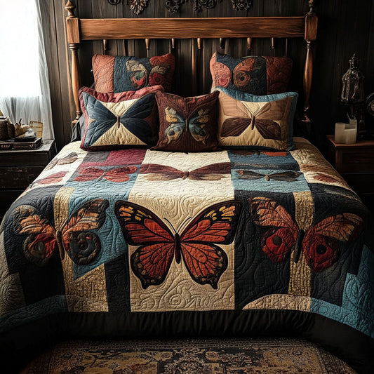 Fluttering Fantasy 3-Piece Quilted Bedding Set NCU0PT6266