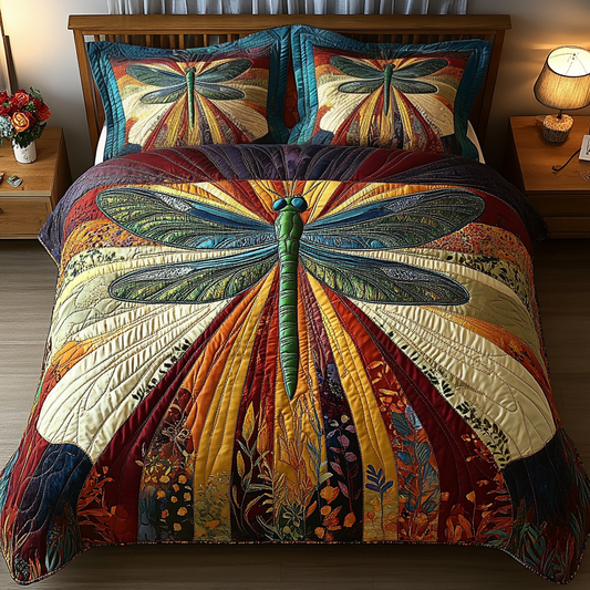 Fluttering Grace 3-Piece Quilted Bedding Set NCU0DV4638