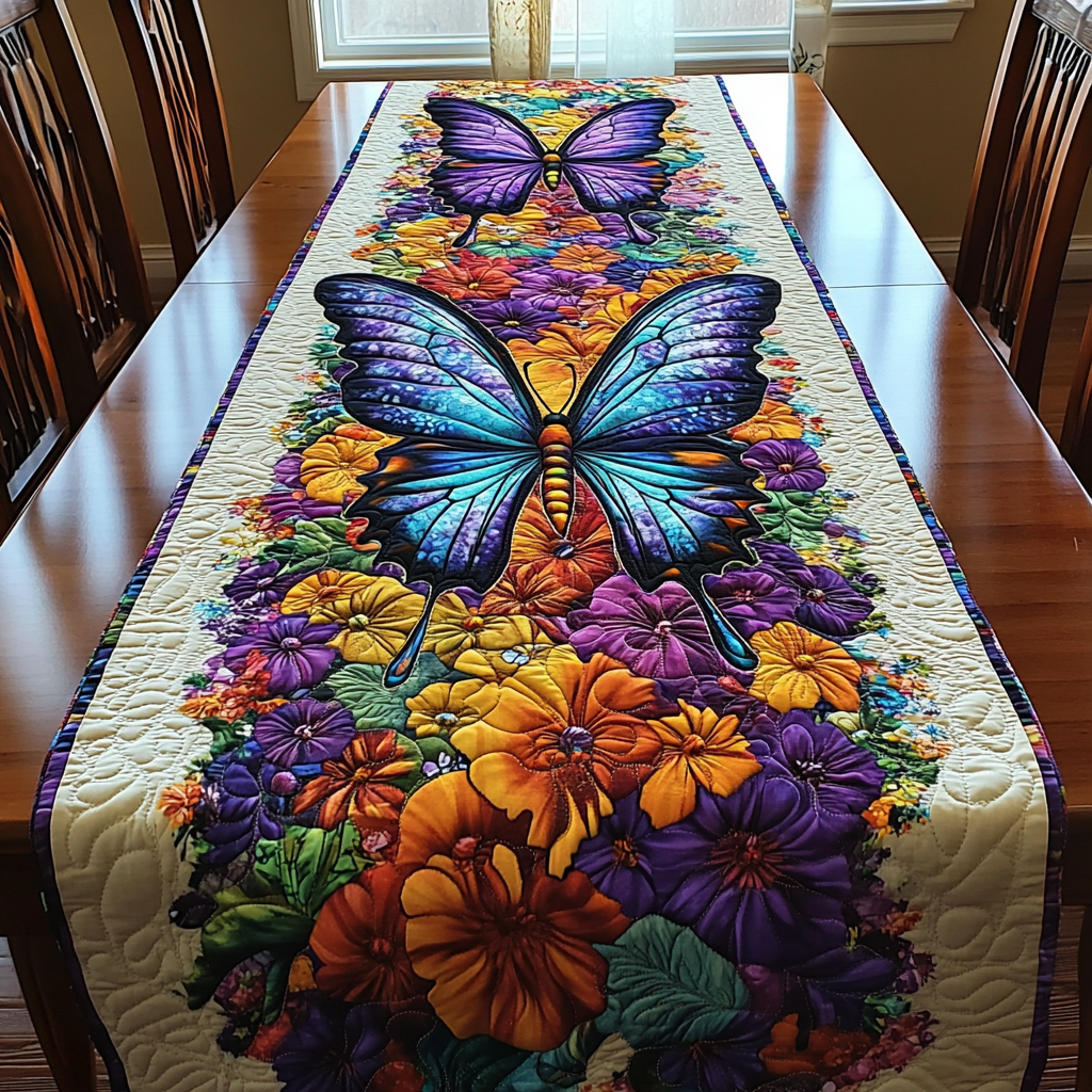 Fluttering Wings Quilted Table Runner NCU0DK6860