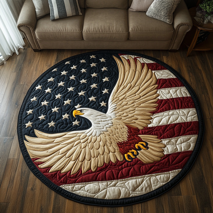 Flying Eagle Quilted Round Mat NCU0DK8681
