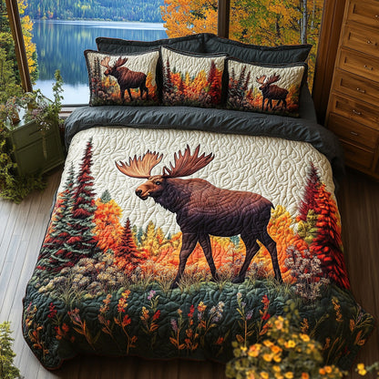 Foliage Stroll 3-Piece Quilted Bedding Set NCU0DV7081