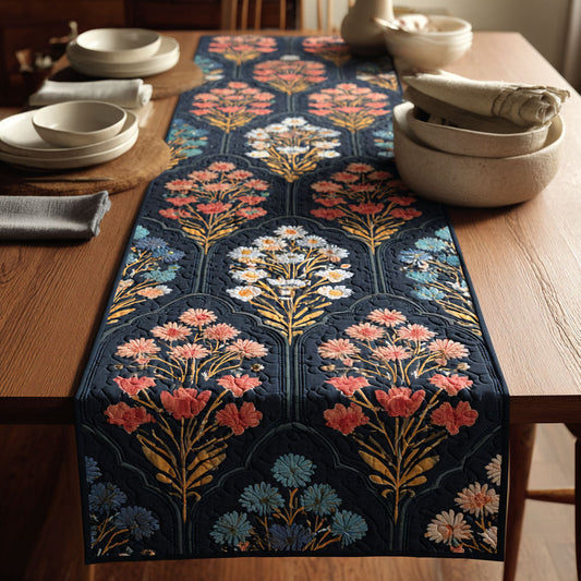Folk Blossom Quilted Table Runner NCU0TV1533