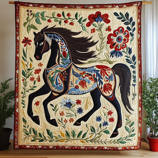 Folk Tale Ride Quilted Blanket NCU0PT5345