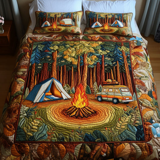 Forest Adventure 3-Piece Quilted Bedding Set NCU0NT2937