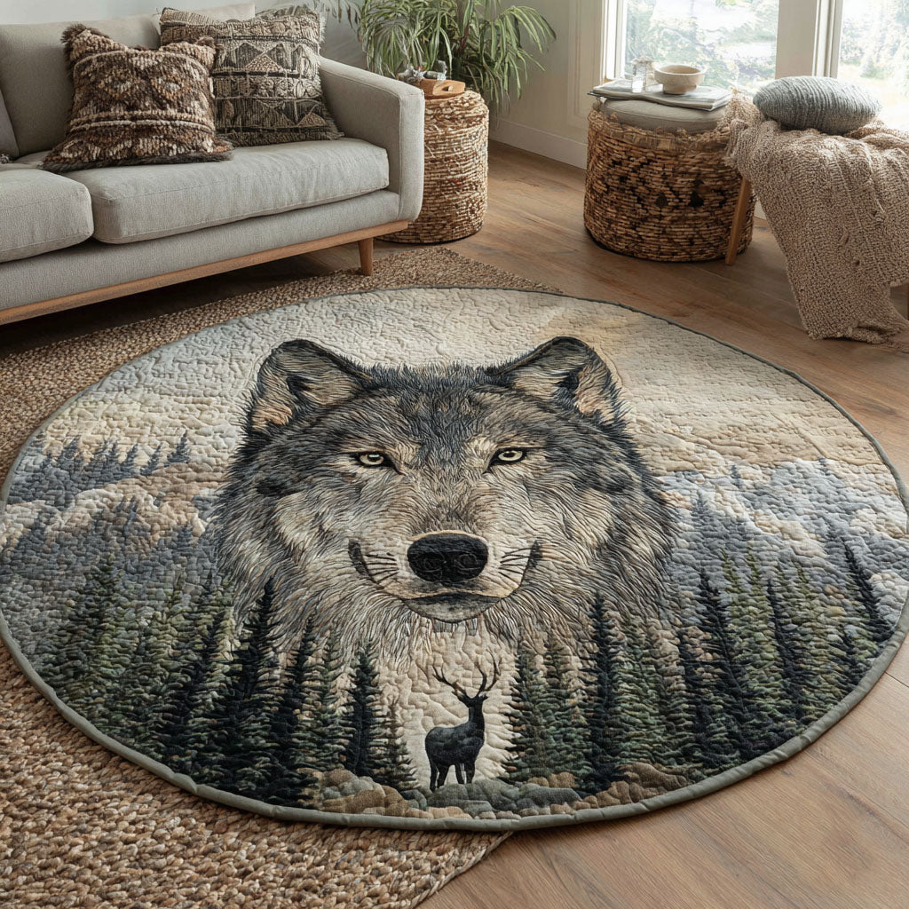Forest Alpha Quilted Round Mat NCU0TV070