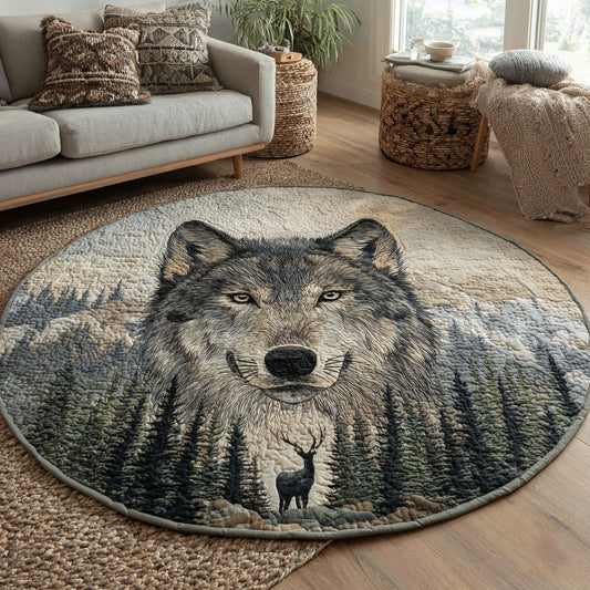 Forest Alpha Quilted Round Mat NCU0TV070