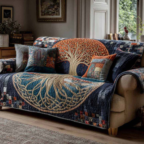 Forest Ancestry Quilted Sofa Cover NCU0XD2382