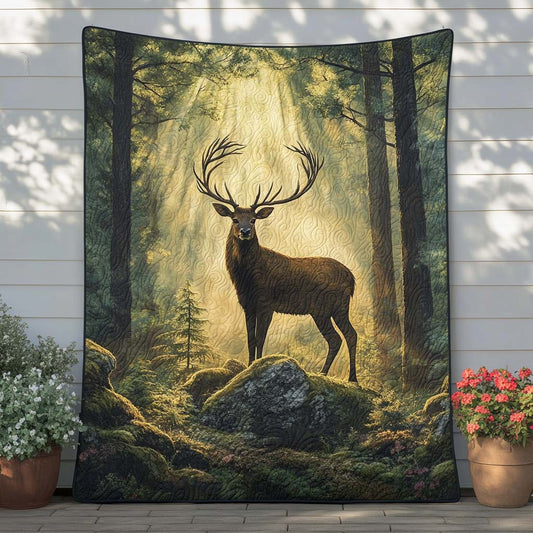 Forest Antlers Quilted Blanket NCU0NT8118