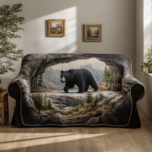 Forest Bear Quilted Sofa Cover NCU0TV1400