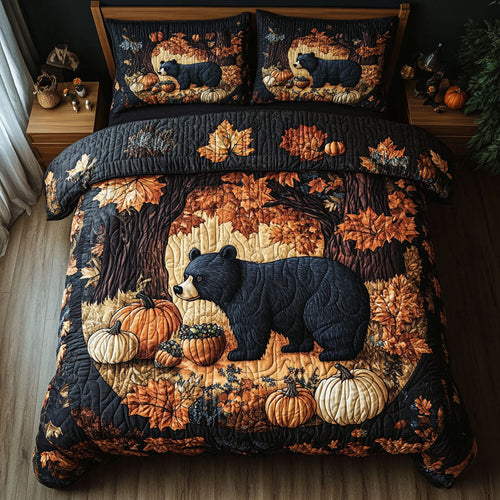 Forest Bear Wanderer 3-Piece Quilted Bedding Set NCU0PT8111