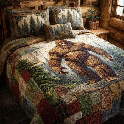Forest Bigfoot 3-Piece Quilted Bedding Set NCU0TD2453