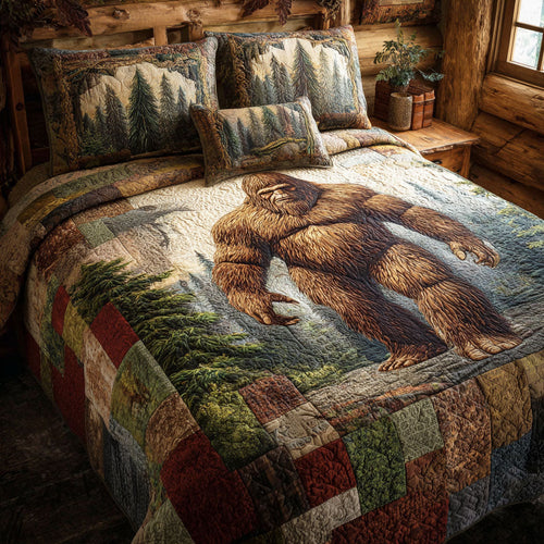 Forest Bigfoot 3-Piece Quilted Bedding Set NCU0TD2453