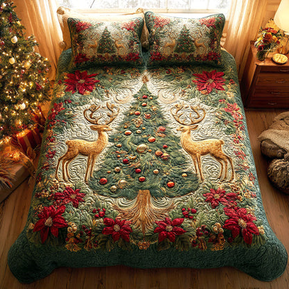 Forest Blessing 3-Piece Quilted Bedding Set NCU0TV1255