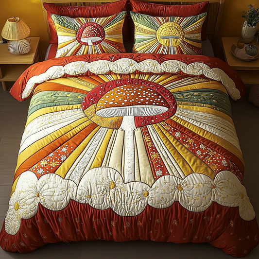 Forest Bloom 3-Piece Quilted Bedding Set NCU0DK4668