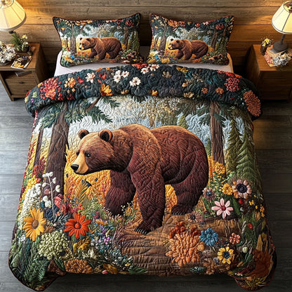 Forest Bloom 3-Piece Quilted Bedding Set NCU0PT8393