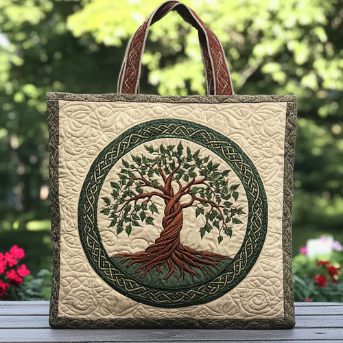 Forest Bloom Quilted Tote Bag NCU0DK9729