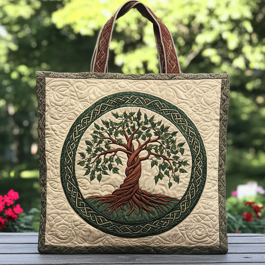 Forest Bloom Quilted Tote Bag NCU0DK9729