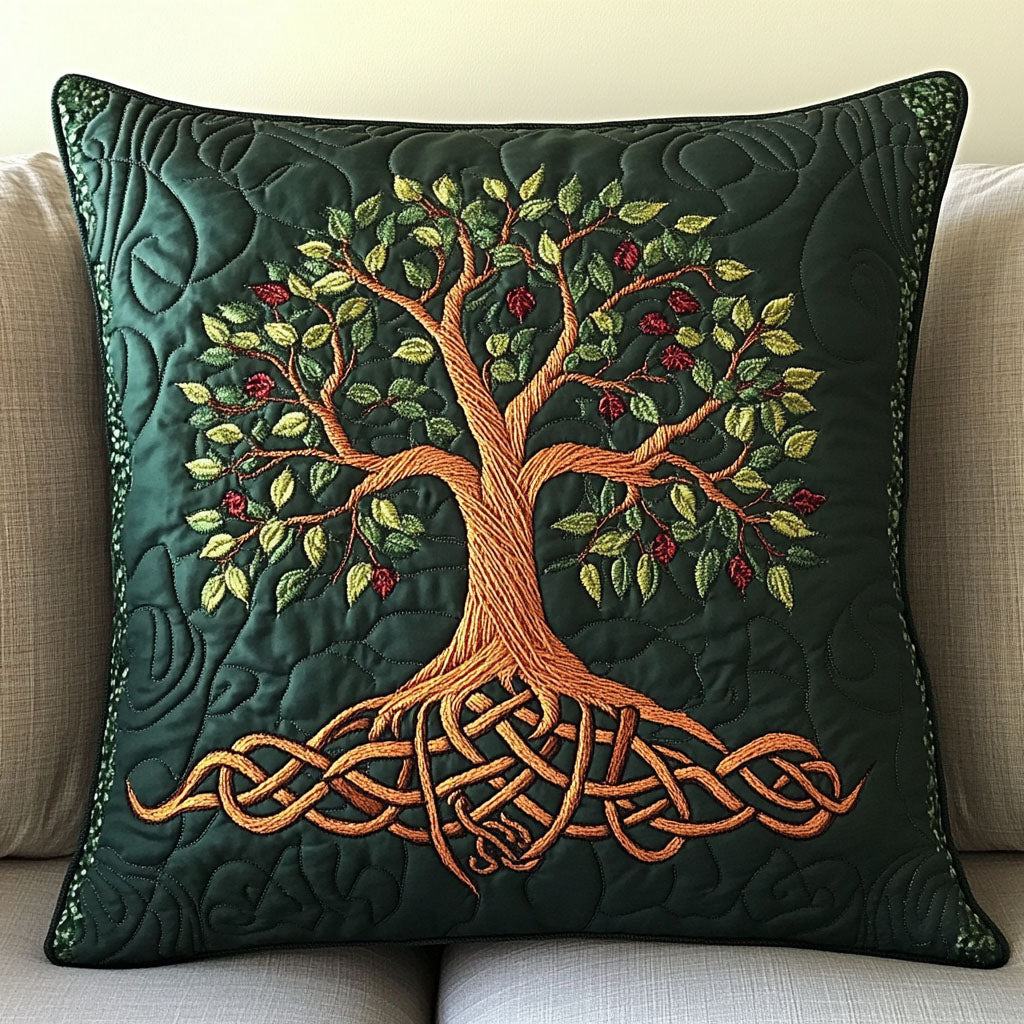 Forest Bloom Twist Quilted Pillow Case NCU0NT5748