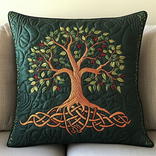 Forest Bloom Twist Quilted Pillow Case NCU0NT5748