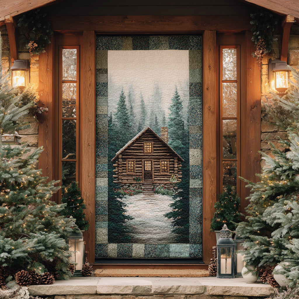 Forest Cabin Quilted Door Cover NCU0DV8773