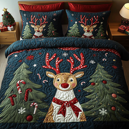 Forest Calm 3-Piece Quilted Bedding Set NCU0VH537