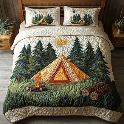 Forest Camp 3-Piece Quilted Bedding Set NCU0DK9688