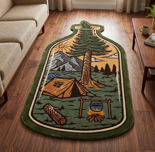 Forest Camp Custom Shape Area Rug NCU0XD2750