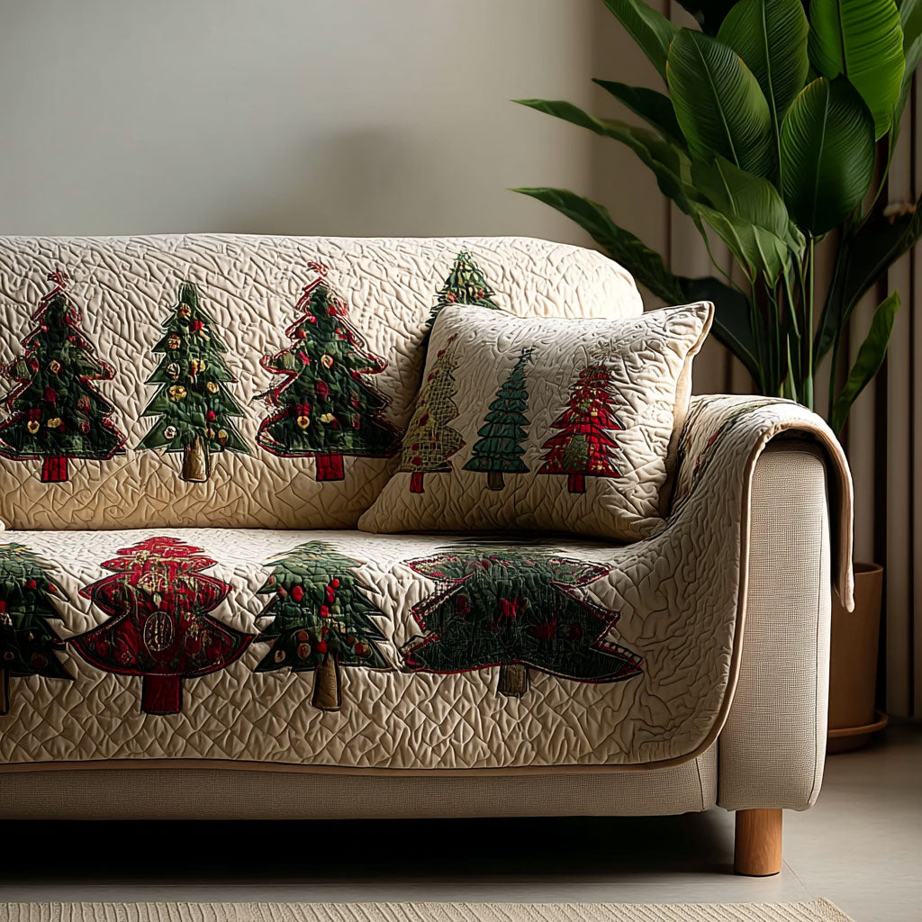 Forest Charm Quilted Sofa Cover NCU0TV433