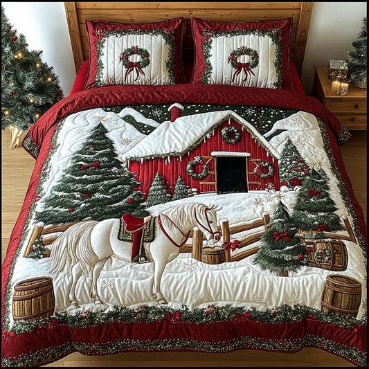 Forest Companions 3-Piece Quilted Bedding Set NCU0DK9945