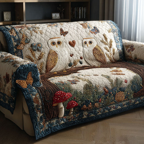 Forest Companions Quilted Sofa Cover NCU0PT10937