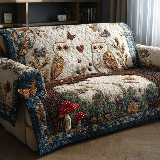 Forest Companions Quilted Sofa Cover NCU0PT10937