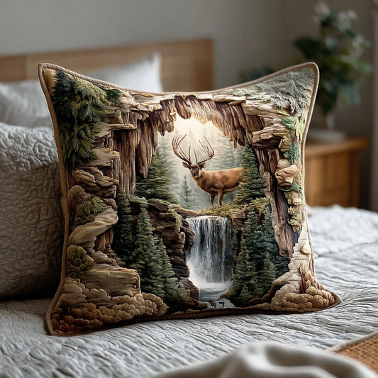 Forest Deer Quilted Pillow Case NCU0TD1981