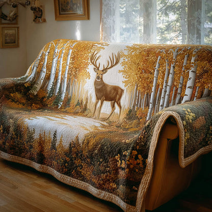 Forest Deer Quilted Sofa Cover NCU0HH1232