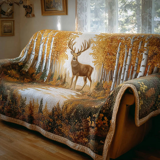 Forest Deer Quilted Sofa Cover NCU0HH1232