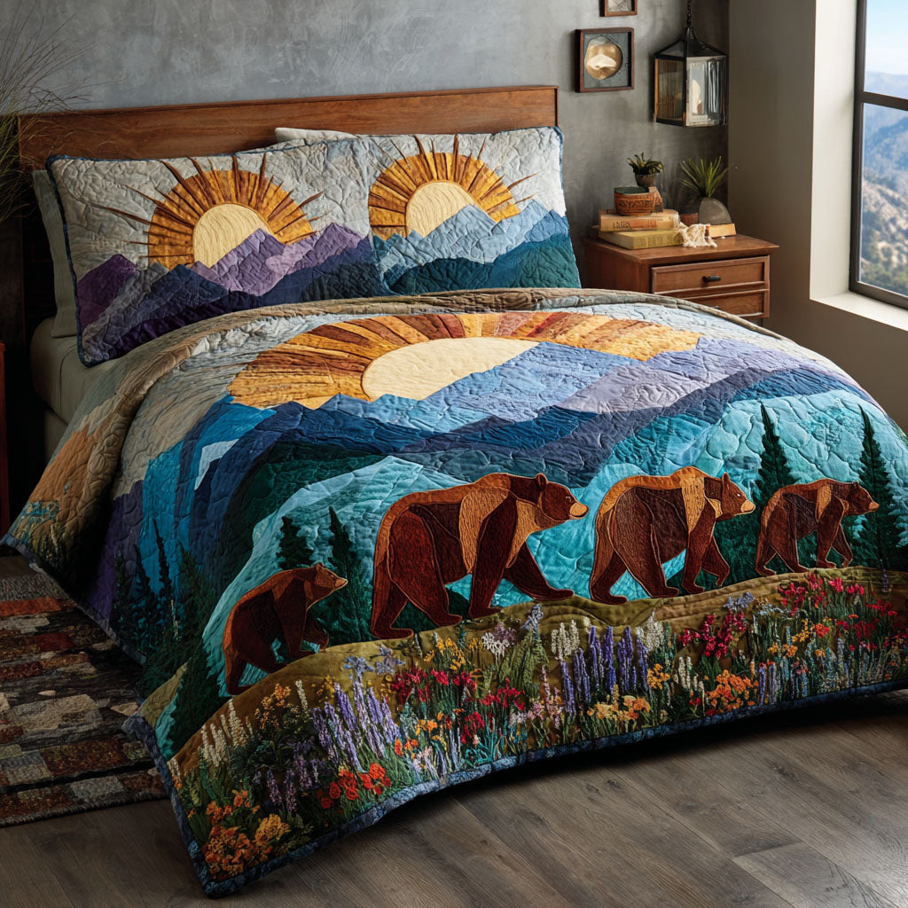 Forest Dream 3-Piece Quilted Bedding Set NCU0DK12048