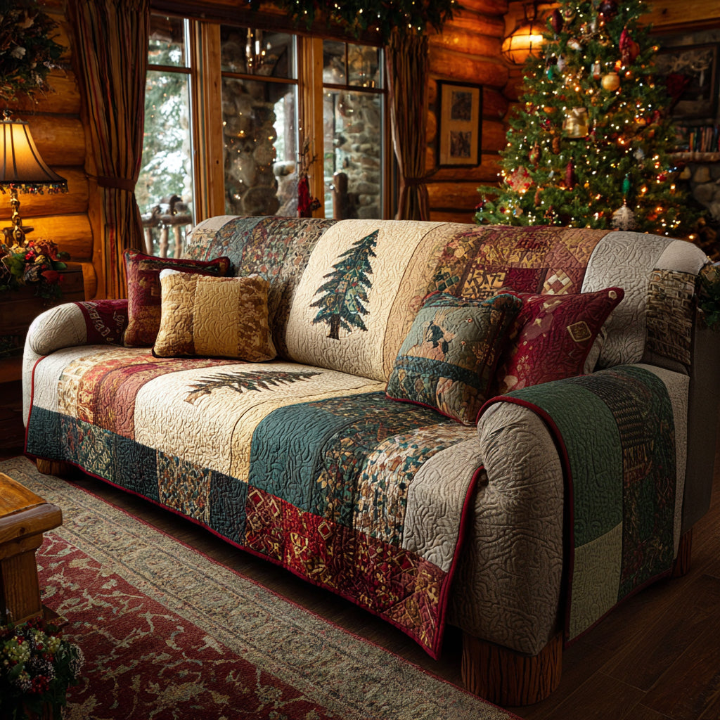 Forest Dream Quilted Sofa Cover NCU0DV8621