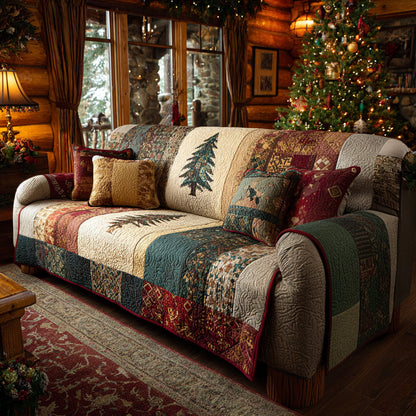 Forest Dream Quilted Sofa Cover NCU0DV8621