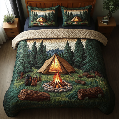 Forest Dreams 3-Piece Quilted Bedding Set NCU0VH5623