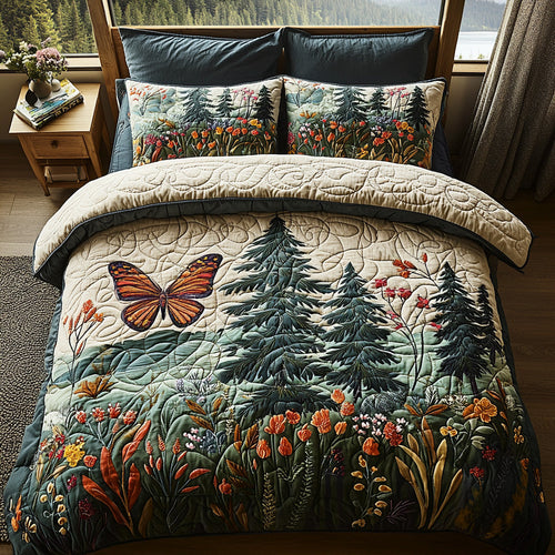 Forest Echo 3-Piece Quilted Bedding Set NCU0DV7089