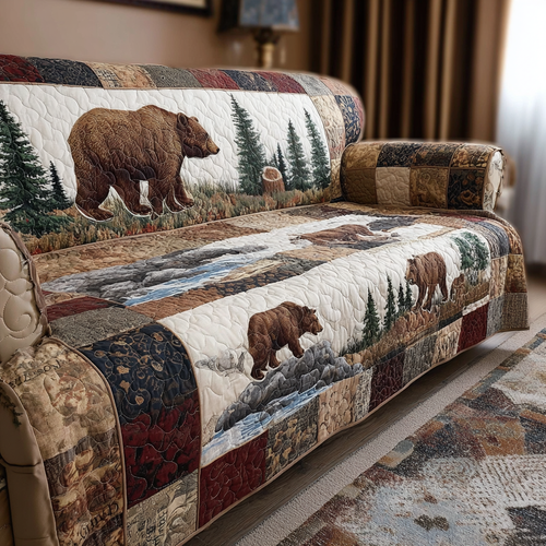 Forest Echo Quilted Sofa Cover NCU0DK10537