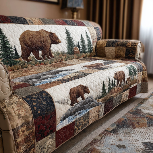 Forest Echo Quilted Sofa Cover NCU0DK10537