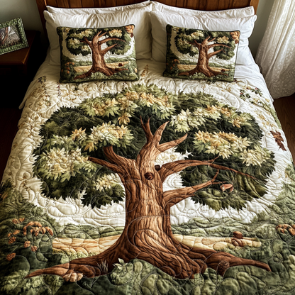 Forest Embrace 3-Piece Quilted Bedding Set NCU0DK7061
