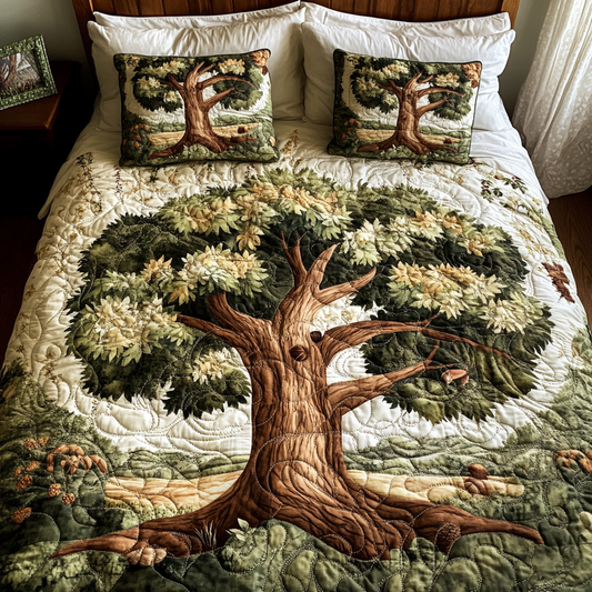 Forest Embrace 3-Piece Quilted Bedding Set NCU0DK7061