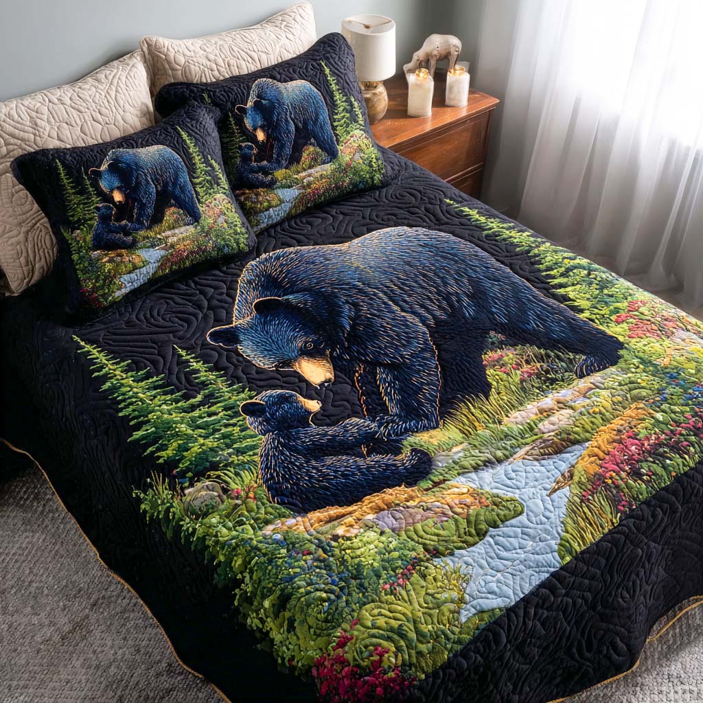 Forest Embrace 3-Piece Quilted Bedding Set NCU0NT7856