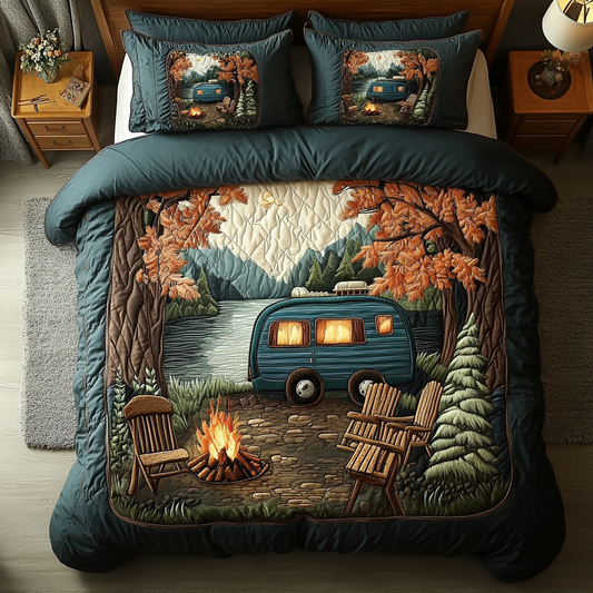 Forest Escape 3-Piece Quilted Bedding Set NCU0DK7083