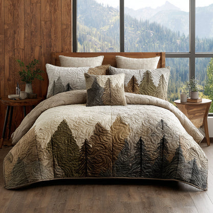 Forest Escape 3-Piece Quilted Bedding Set NCU0DV8883