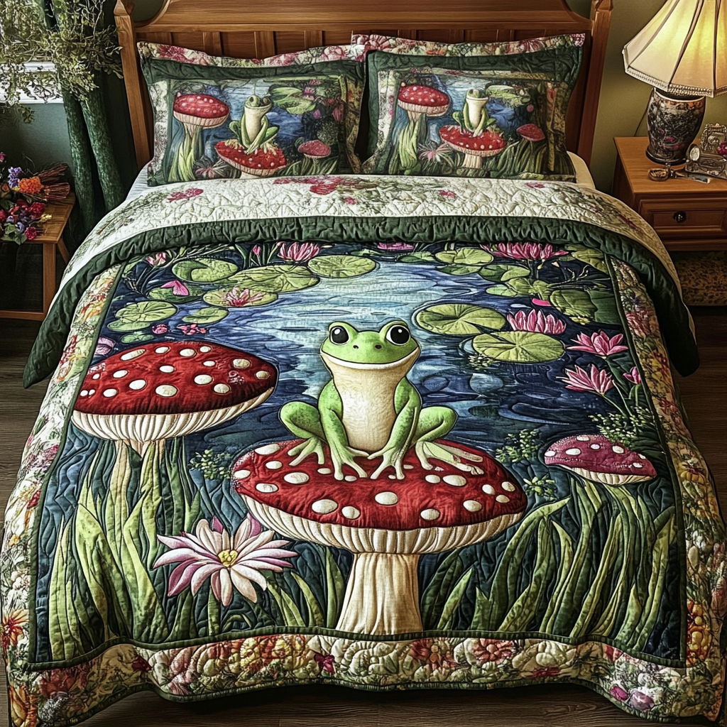 Forest Friend 3-Piece Quilted Bedding Set NCU0VH4972