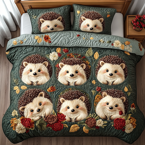 Forest Friend 3-Piece Quilted Bedding Set NCU0DV3998
