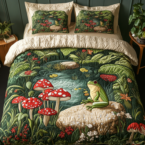Forest Frolic 3-Piece Quilted Bedding Set NCU0VH3553