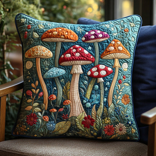 Forest Fungi Dreams Quilted Pillow Case NCU0PT7173